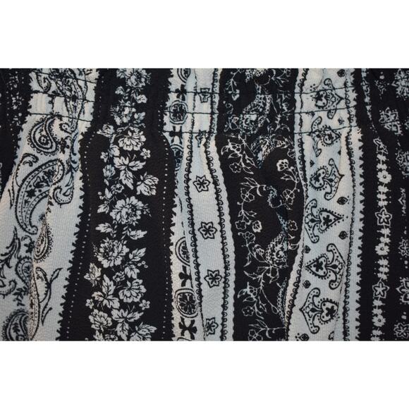 IZ Byer Black off Shoulder Top Lace Hem Size S - Picture 5 of 6